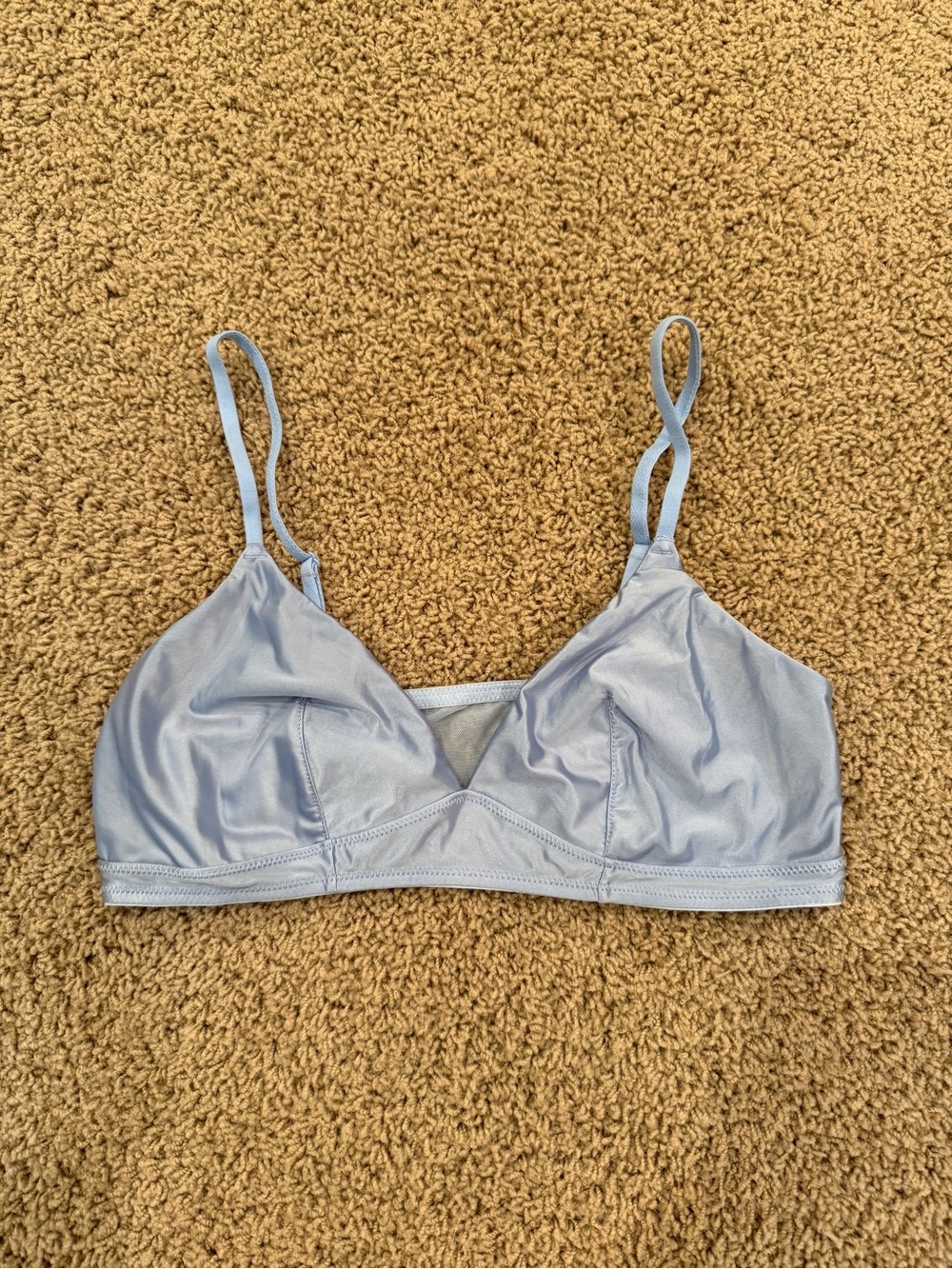 Colsie Light Blue Satin Wireless Bralette